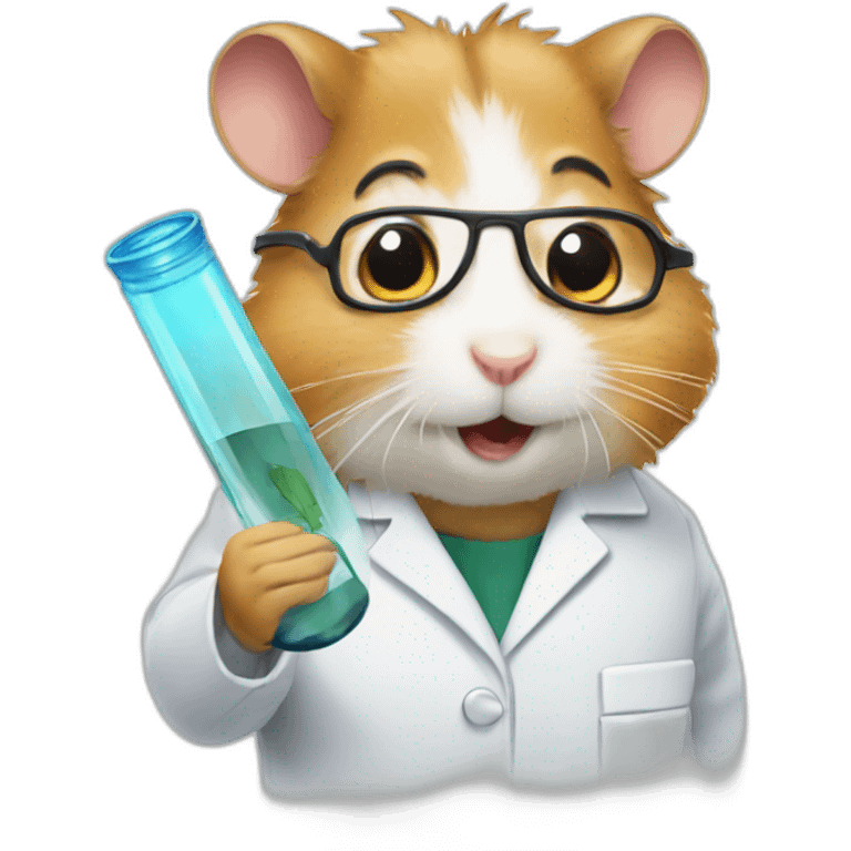 Hamster scientist emoji