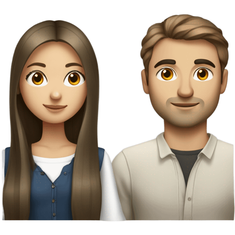 Russian girl and Azerbaijani guy emoji