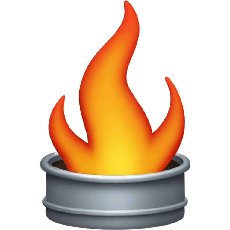 MySQL logo with fire emoji on top of it emoji