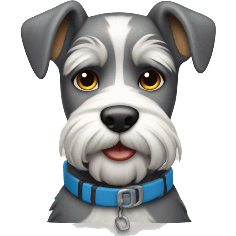 Un emoji que sea como los nuevos de iOS 18.1 y que sea un schnauzer sal pimienta emoji