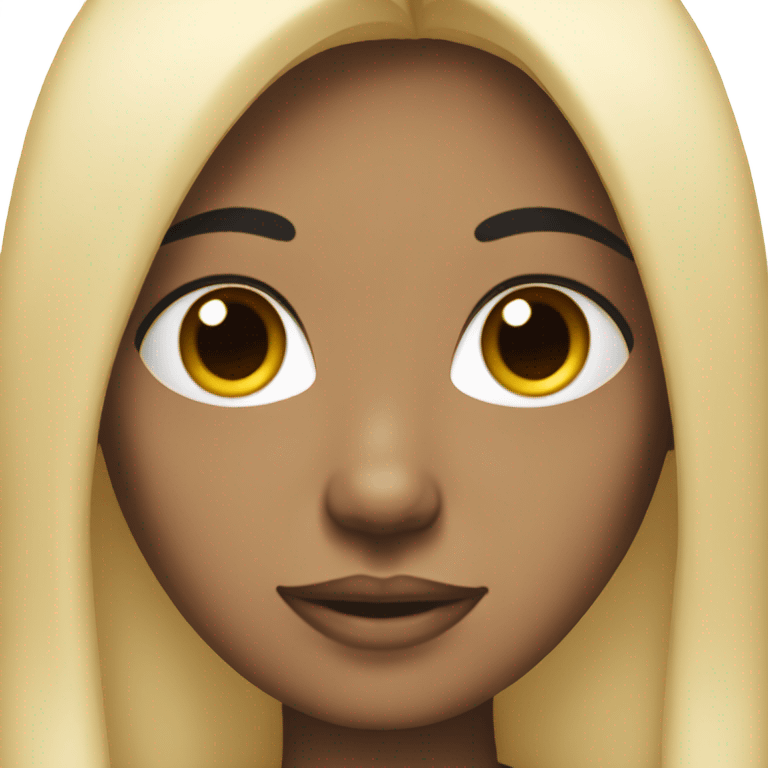 light skin girl with black straight hair emoji