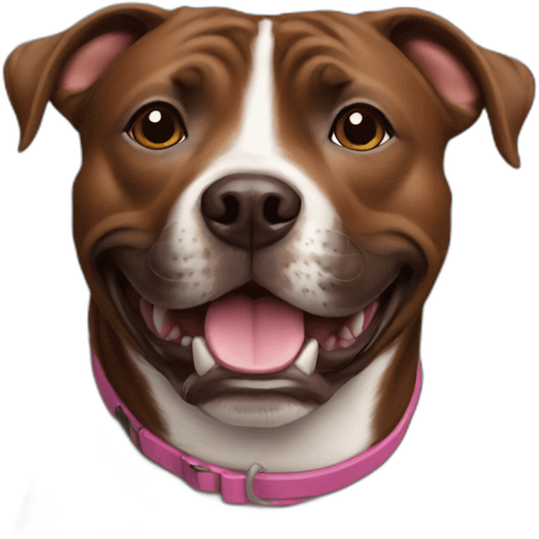 happy brown staffie emoji