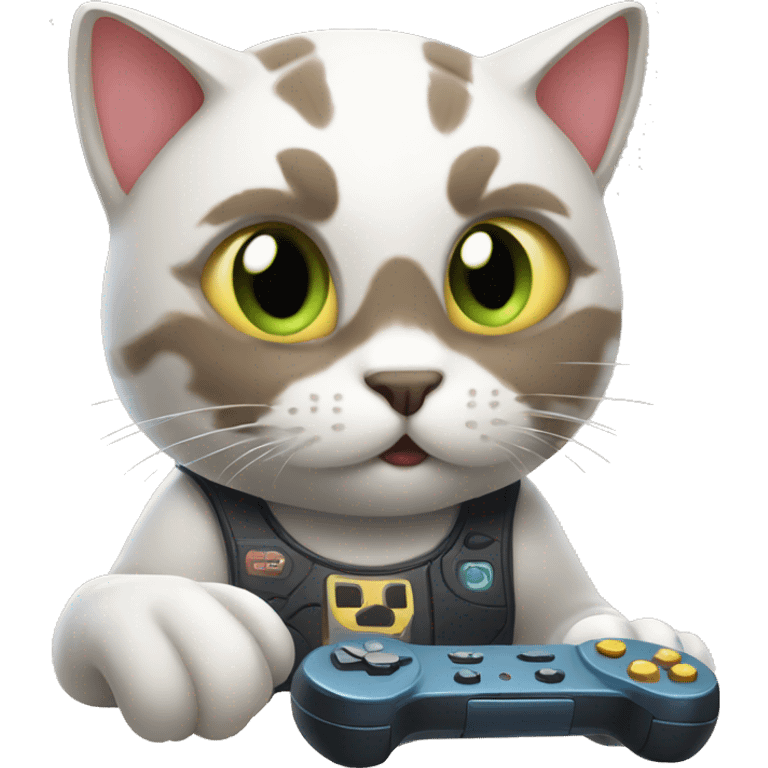 cat playing video games emoji