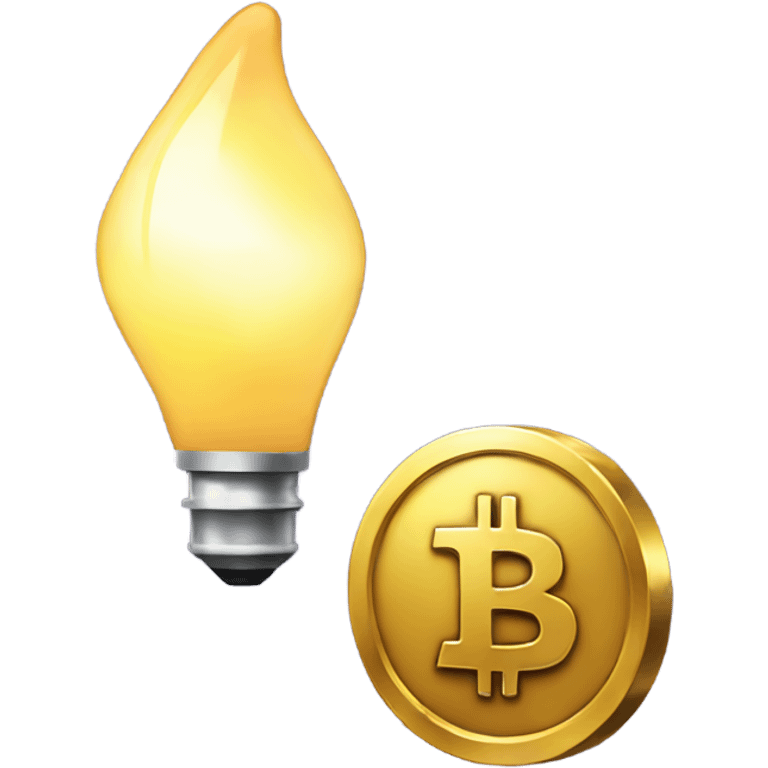 Cryptocurrency light emoji