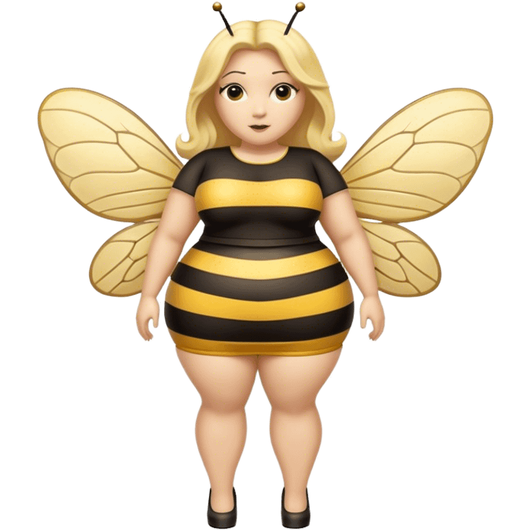 Full Body  plus size Queen bee woman with  blonde hair and big nose emoji