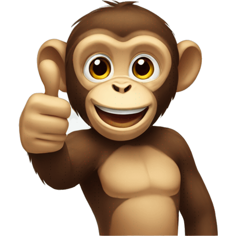 Monkey giving thumbs up emoji