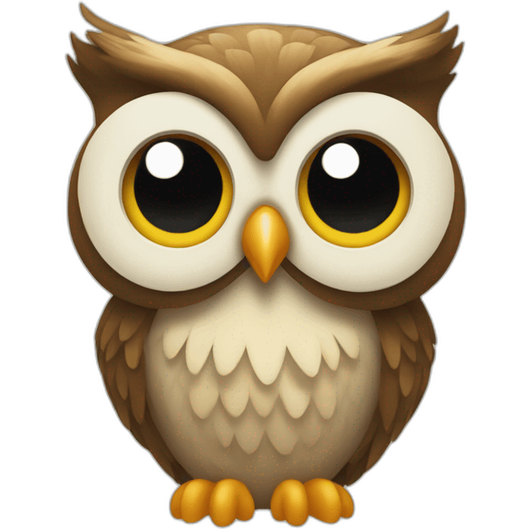 an owl with a plucked tail emoji