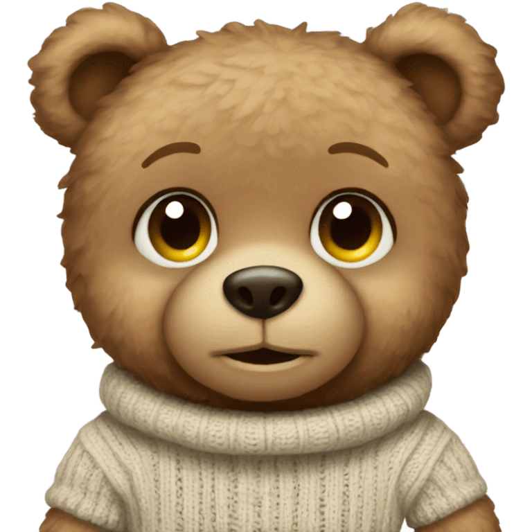 Baby Teddy Bear wearing a sweater  emoji