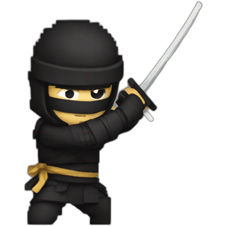 pixelated ninja emoji