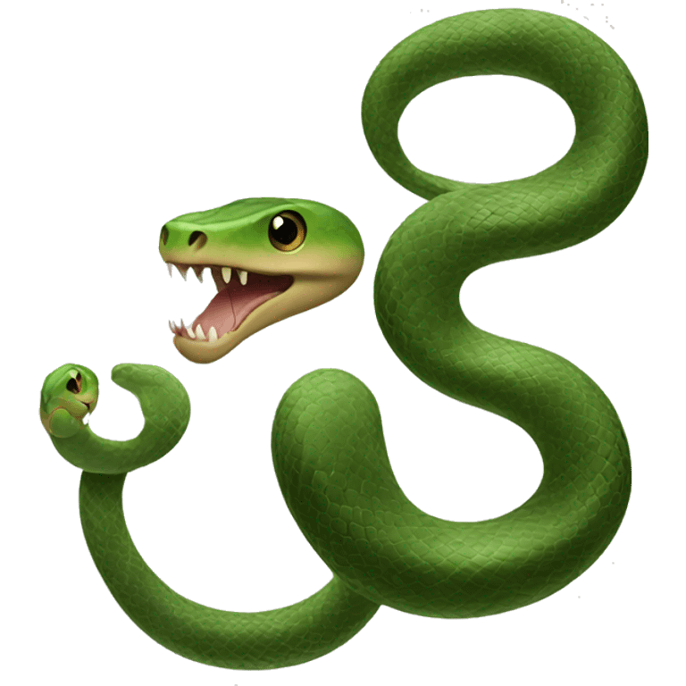 a snake forming the number 1 emoji