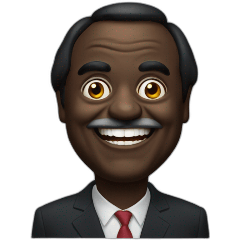 John Prescott in black face, grinning goofily emoji