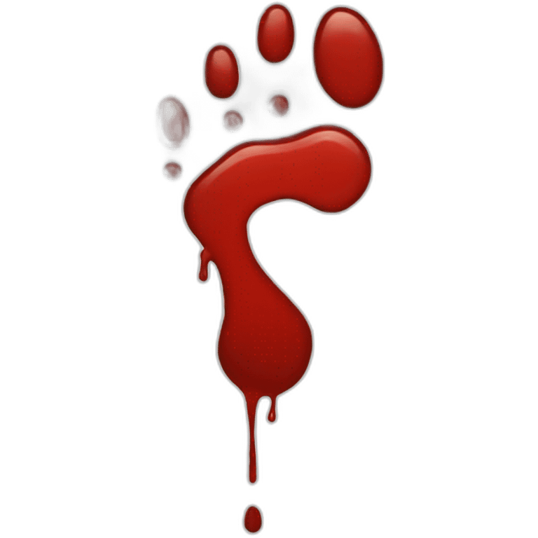 Bloody footprint emoji