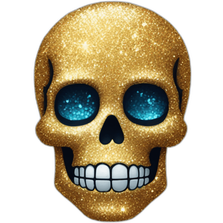 Glitter skull emoji