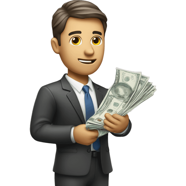 financial manager with a bill in his hands emoji