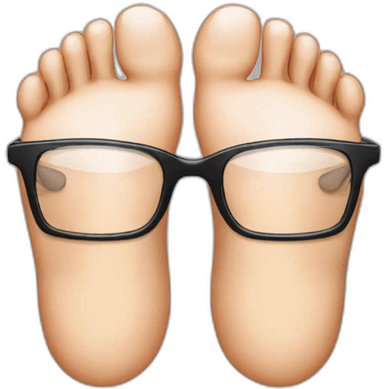 left toenail with glasses emoji