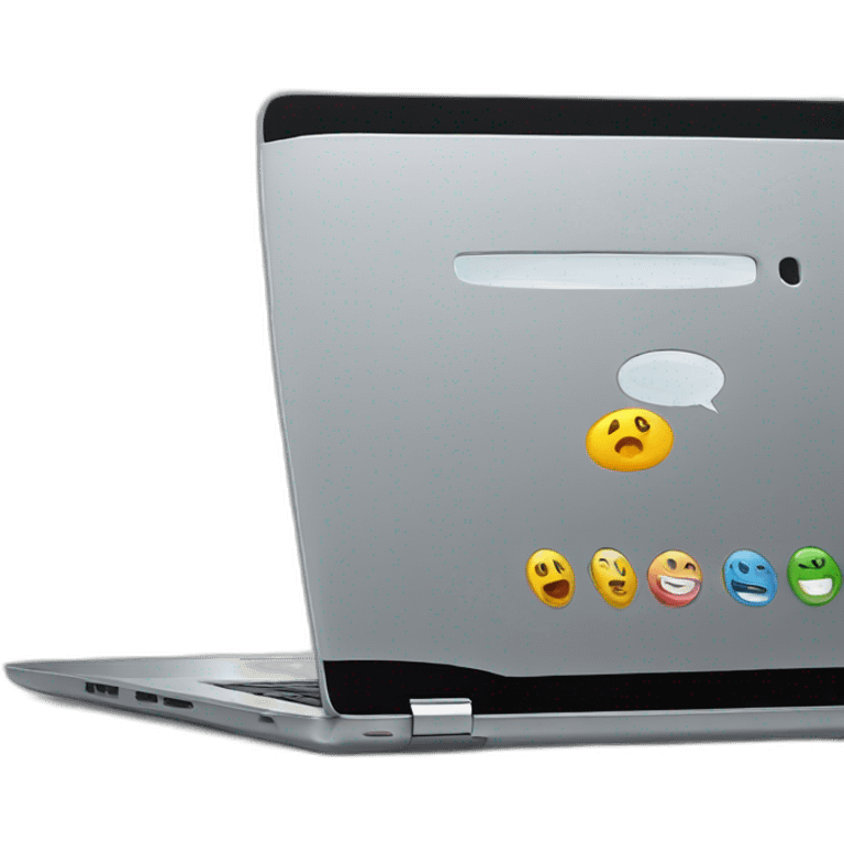 laptop with WEBsite emoji