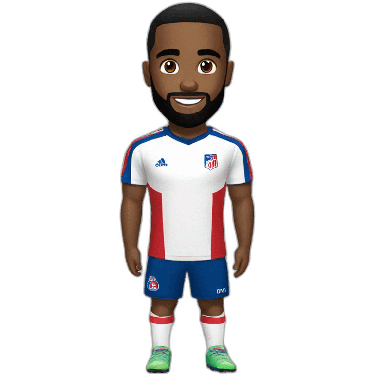 Lacazette with OL t-shirt emoji