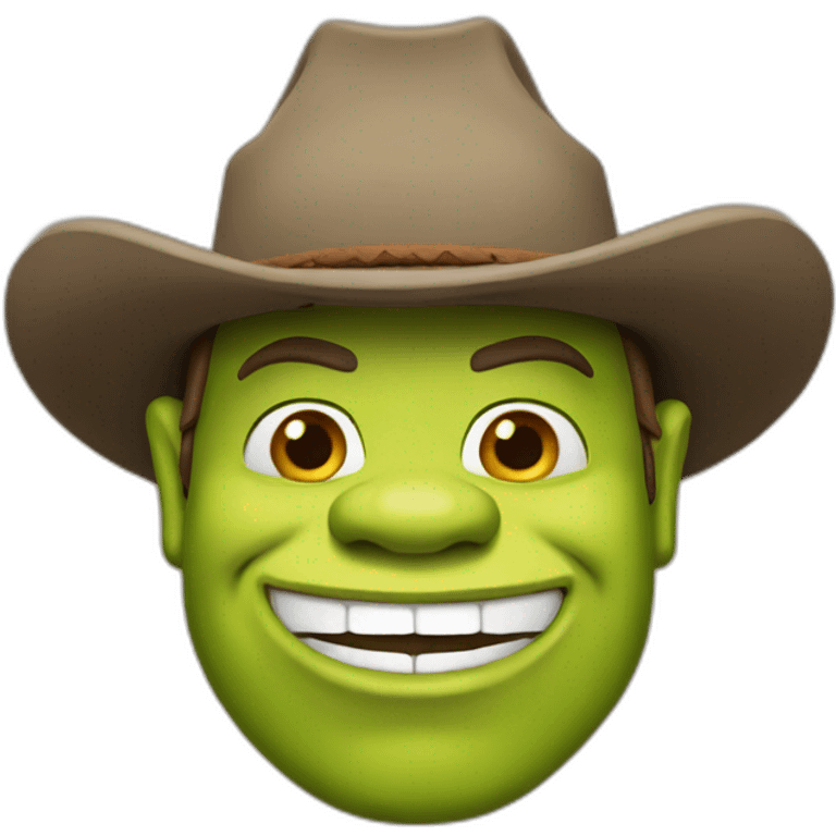 Shrek with cowboy hat emoji