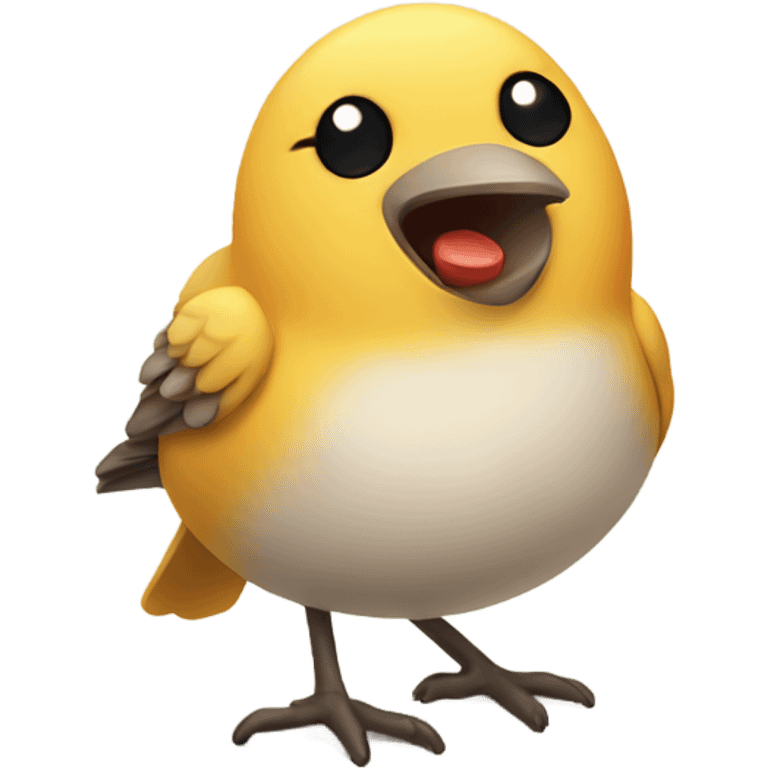 cute little bird and crumbs  emoji