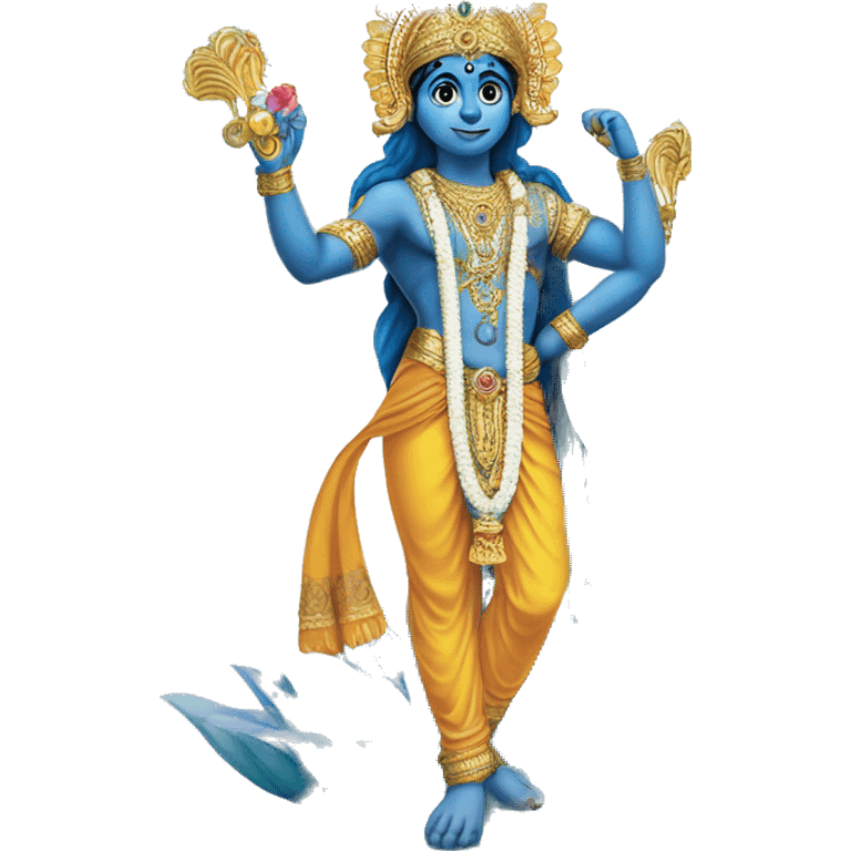 Lord murugan in fair colour with blue peacock and vel standing  emoji