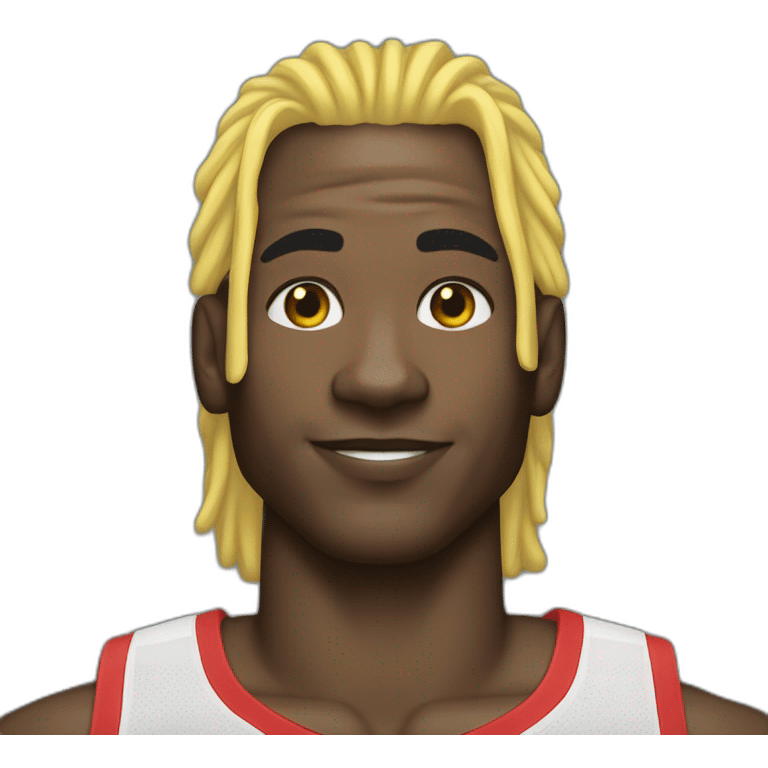 michael jordan con cabello amarillo junagndo pool emoji