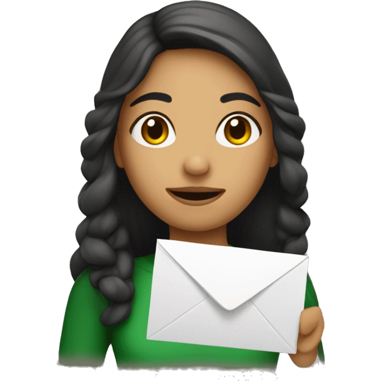 Mexican girl with mail emoji