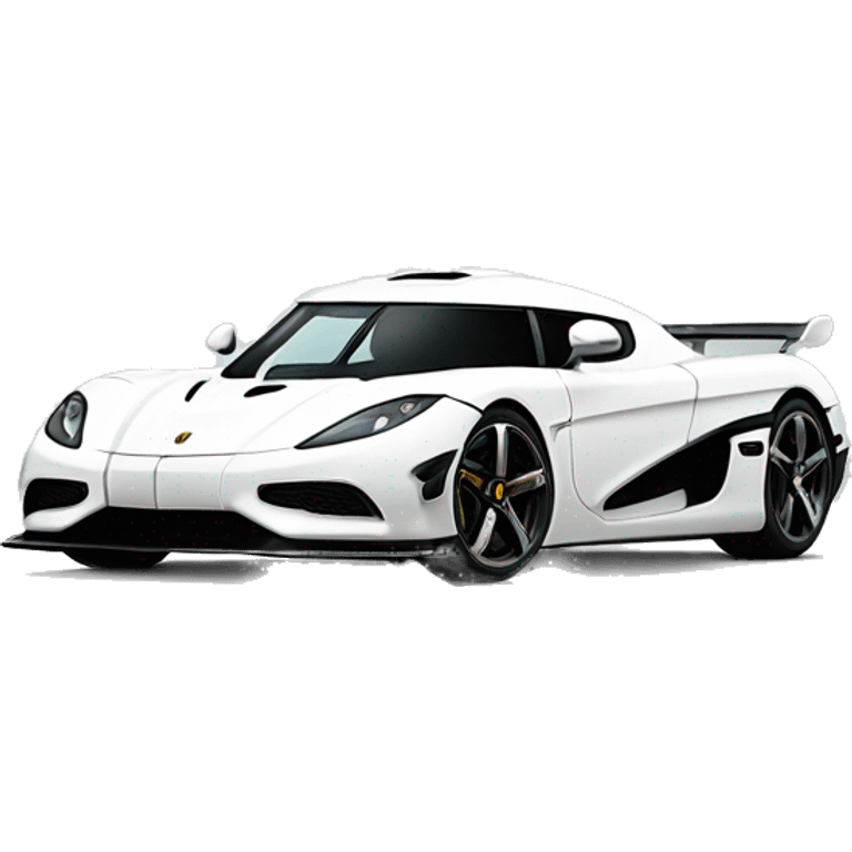 Koenigsegg gemera car in white  emoji