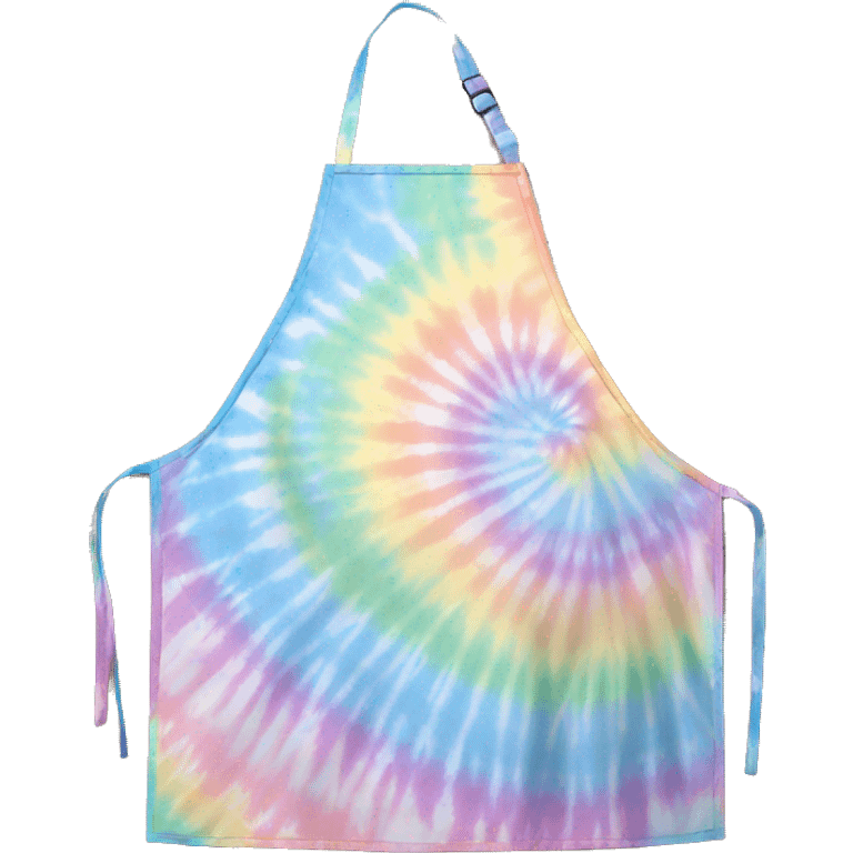 Realistic pastel tie dye apron tied in the front. emoji