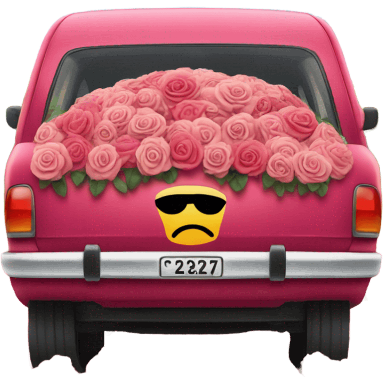 biegie  car in the trunk many roses emoji