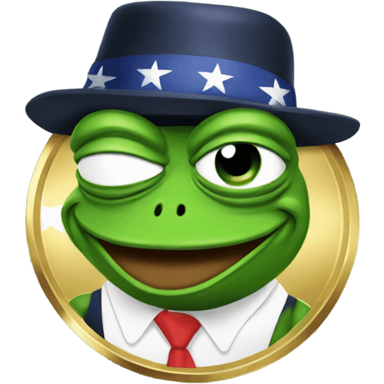 pepe holding trump coin emoji