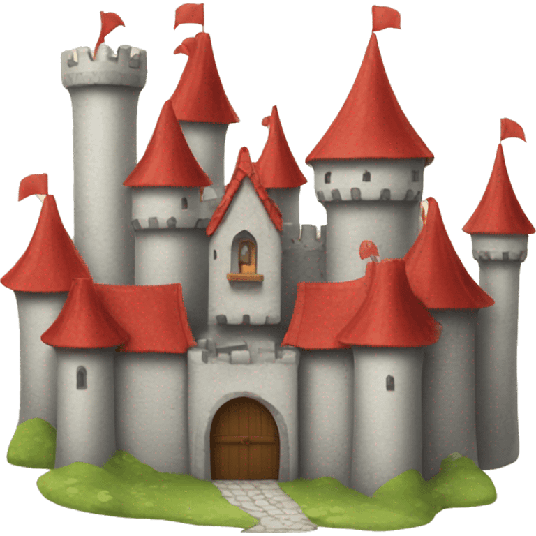 Fairytale Castle, red roof emoji