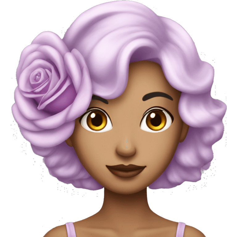 light purple rose coquette  emoji