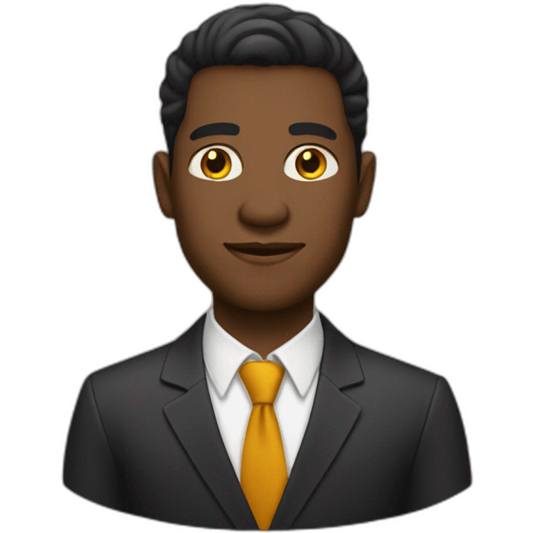 black business man gotee emoji