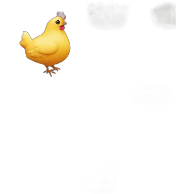 une poule qui mange un oeuf emoji