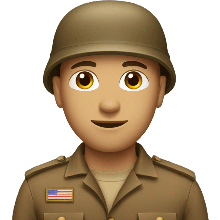 Soldier in brown uniform emoji