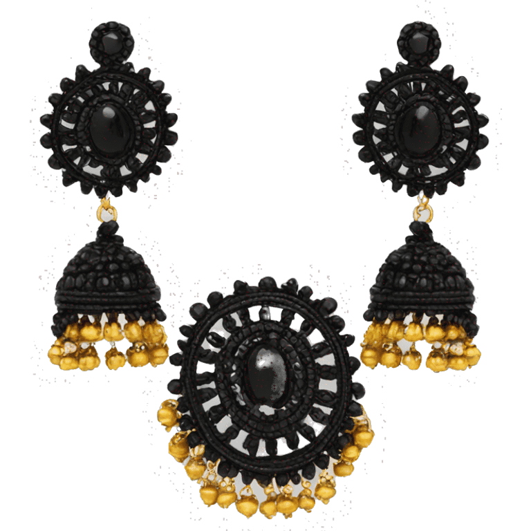 Jhumka aesthetic black no gold 🪷 emoji