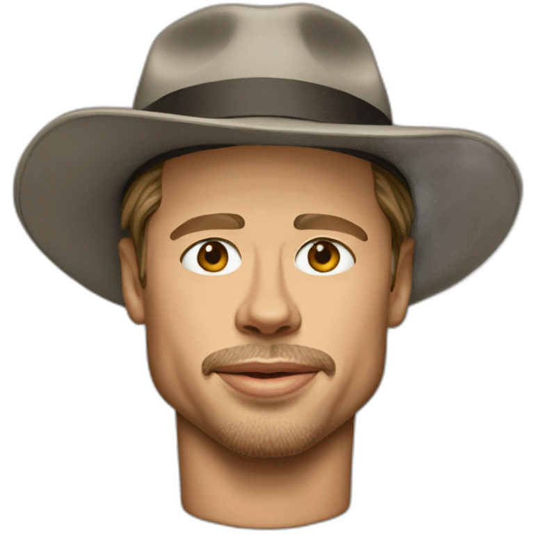 Brad pitt wearing a hat emoji