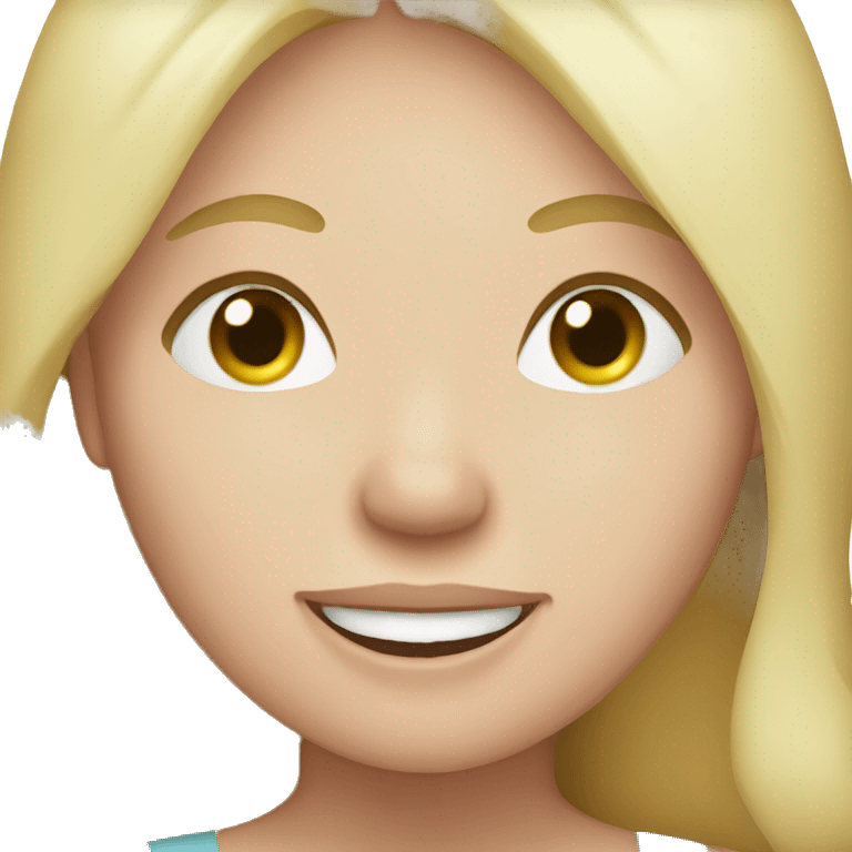 Pregnant blond women happy emoji