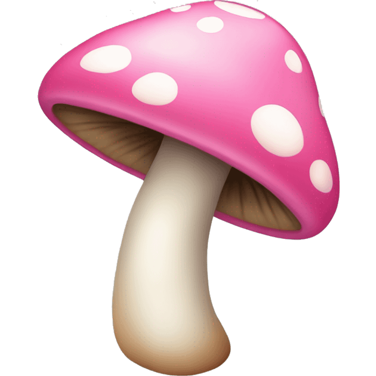 one pink mushroom with spots emoji