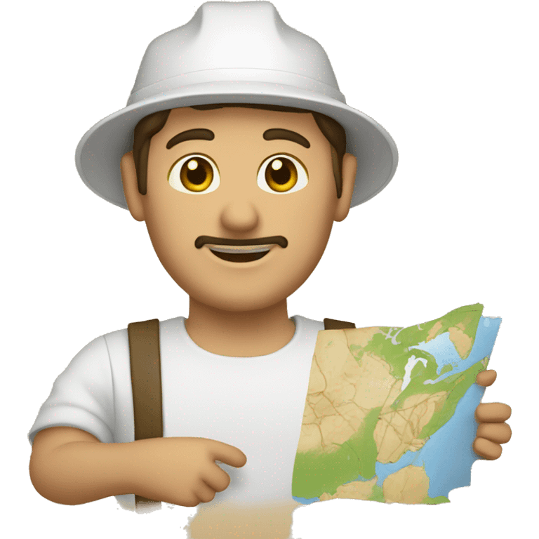 white Craftman showing a map emoji