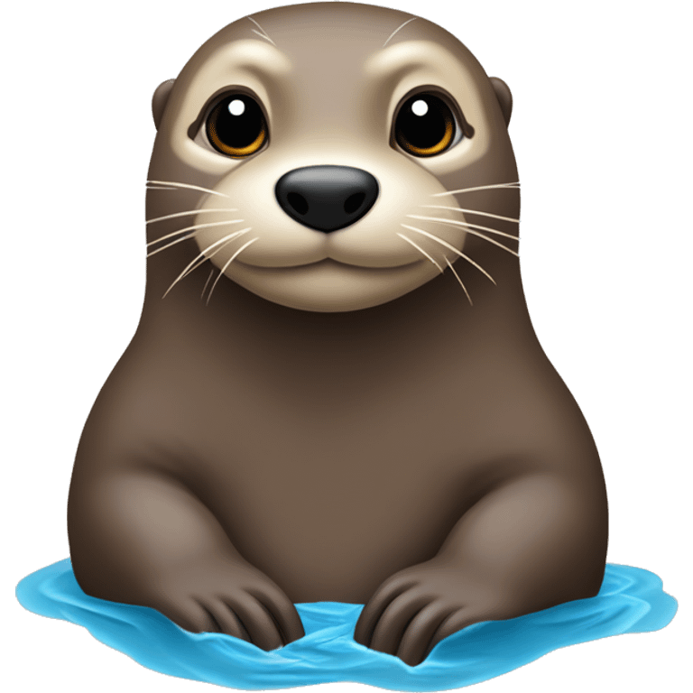 Loutre paresseuse sur ledosavec un gros ventre  emoji