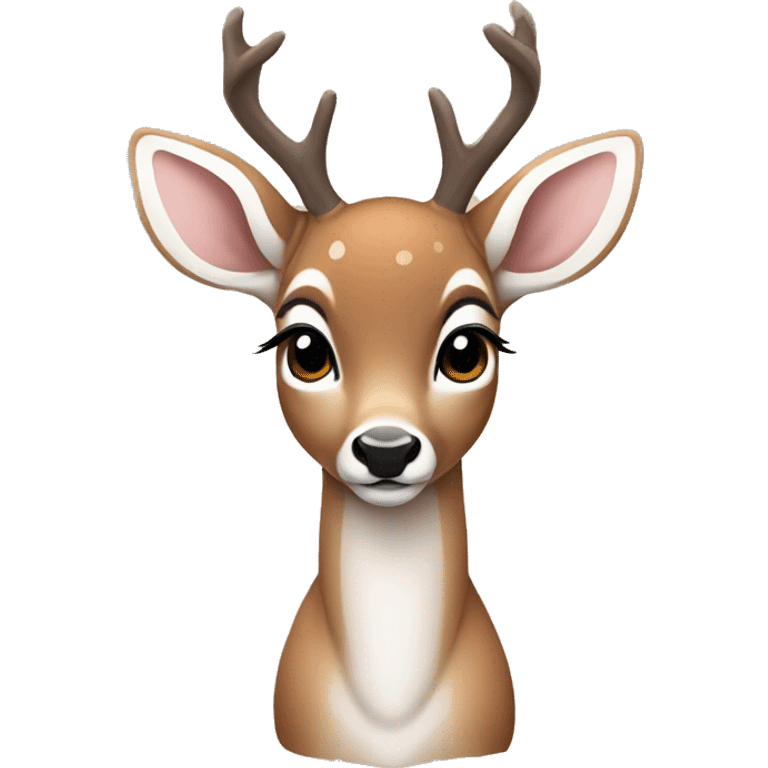 A cute baby whitetailed deer emoji