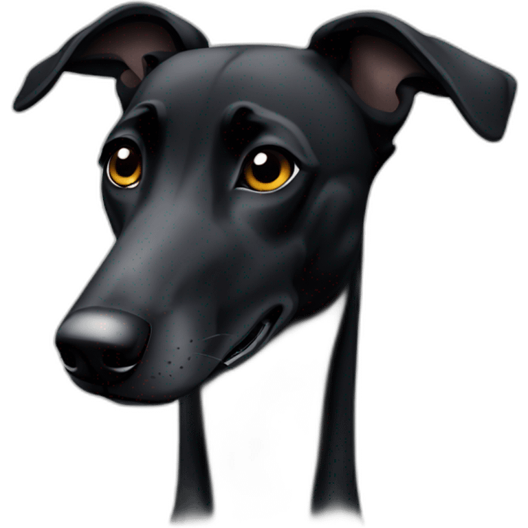 Black color greyhound malinois emoji