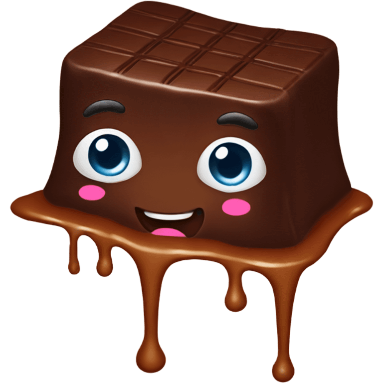 Melting chocolate emoji