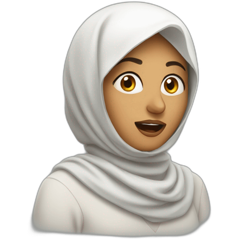 muslim woman very surprised emoji