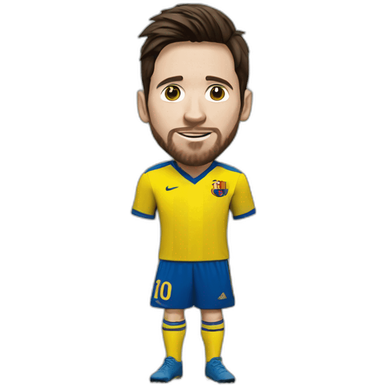 Messi wearing yellow shirt emoji