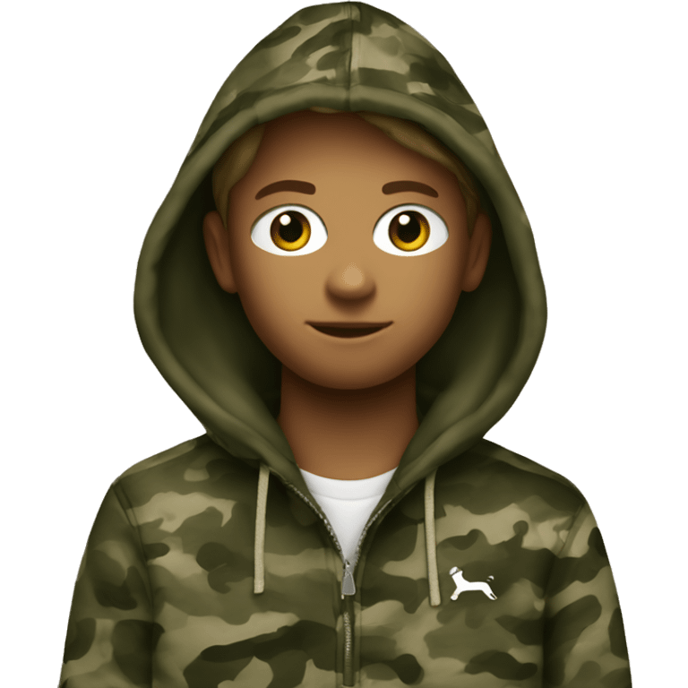 abercrombie & fitch camouflage hoodie emoji