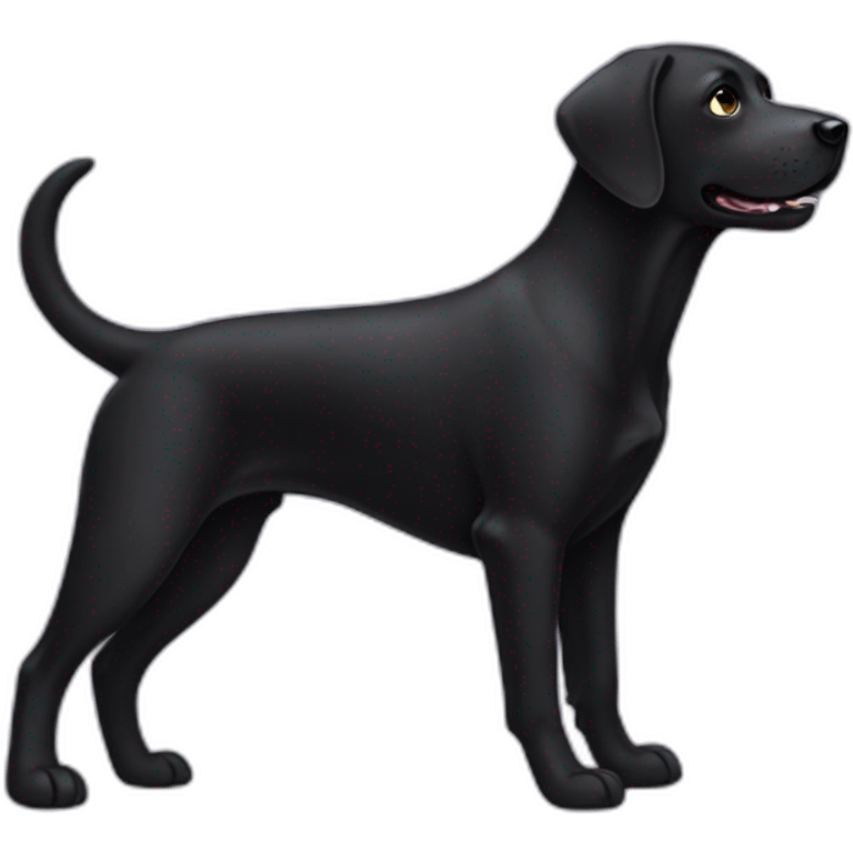 black labrador with dinosaur body emoji