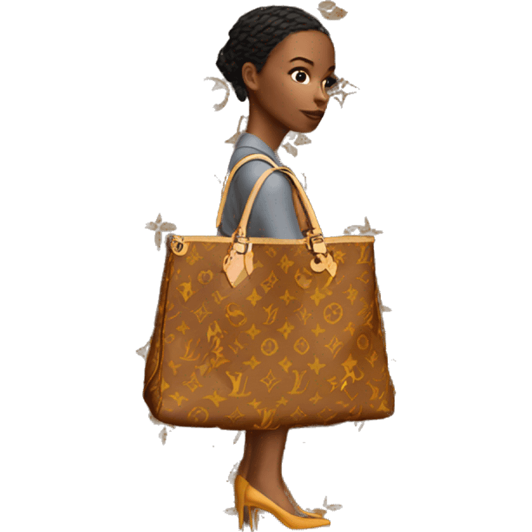 louis vuitton bag woman emoji