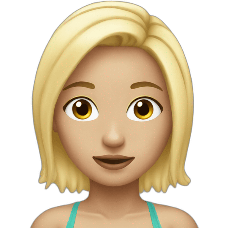 blonde angel bikini emoji